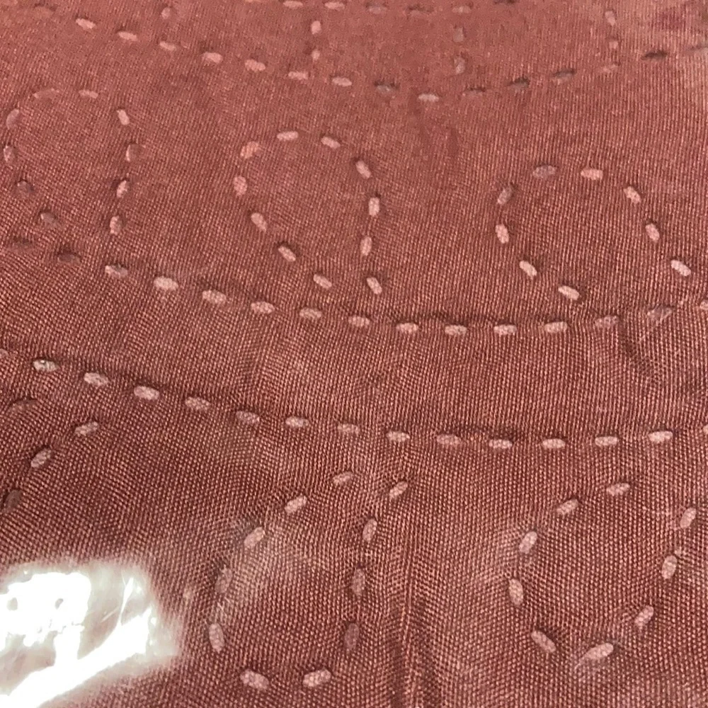 Stylishly King 3pc Quilt Set Reversible Burgundy and Pink Embossed Print